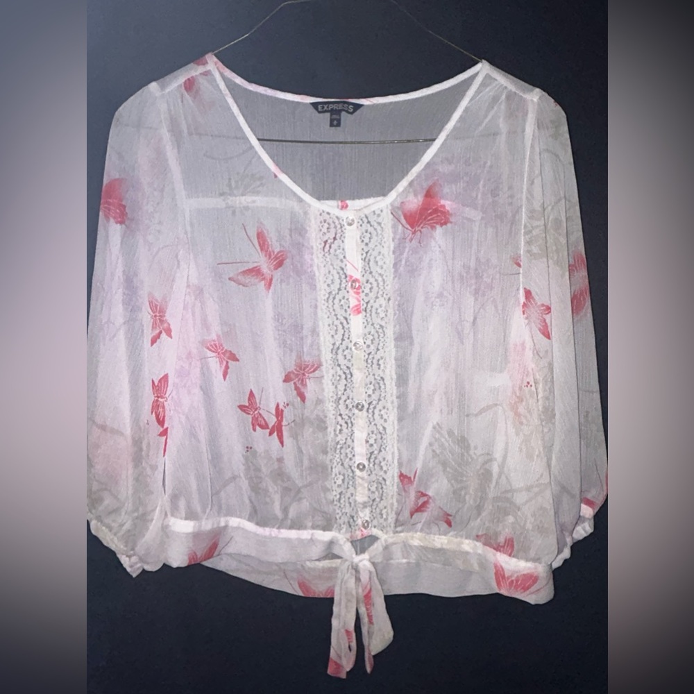 Express sheer blouse size medium